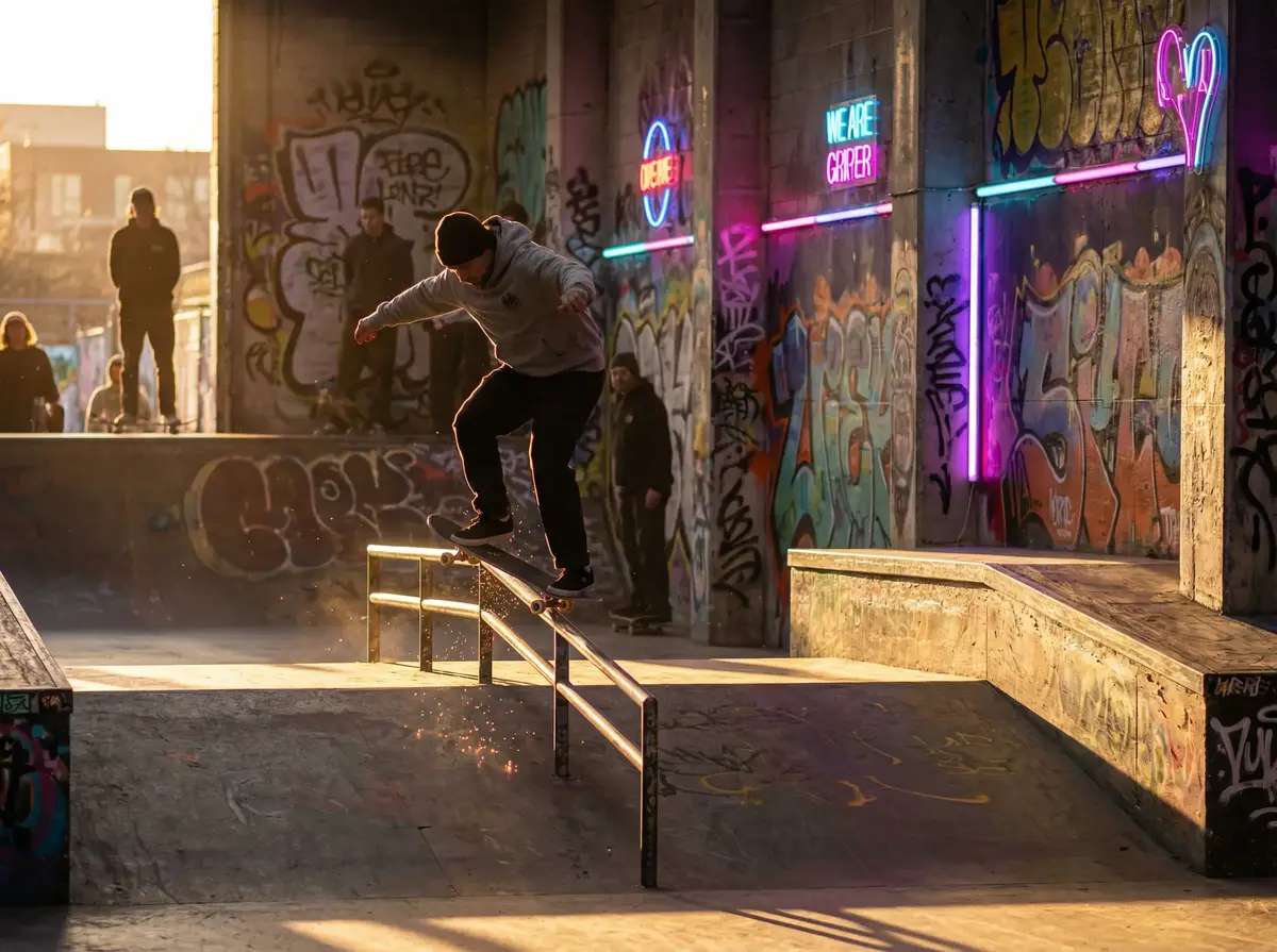 搞鸡 - 滑板研磨扶手动作